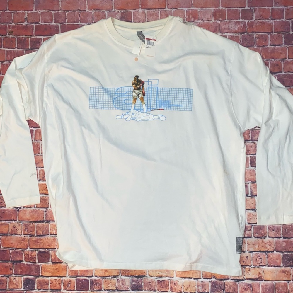 NWT Platinum Fubu Muhammed Ali Mens Adult White Boxing Long Sleeve 3XL
